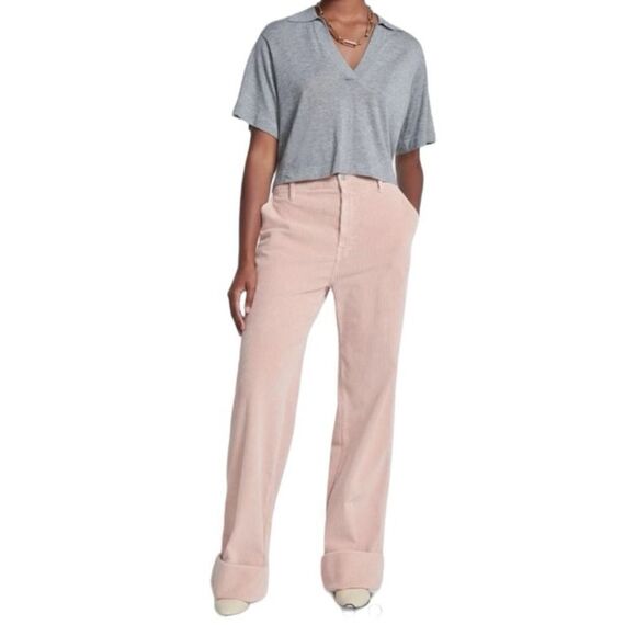 7 for All Mankind Corduroy Wide Leg Easy Trouser in Cameo Rose, size 30 NWT - Picture 8 of 8